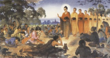  Primer Pintura Art%C3%ADstica - El asceta Sumedha recibe su primera predicción segura de convertirse en un futuro buda del budismo buda dipankara.